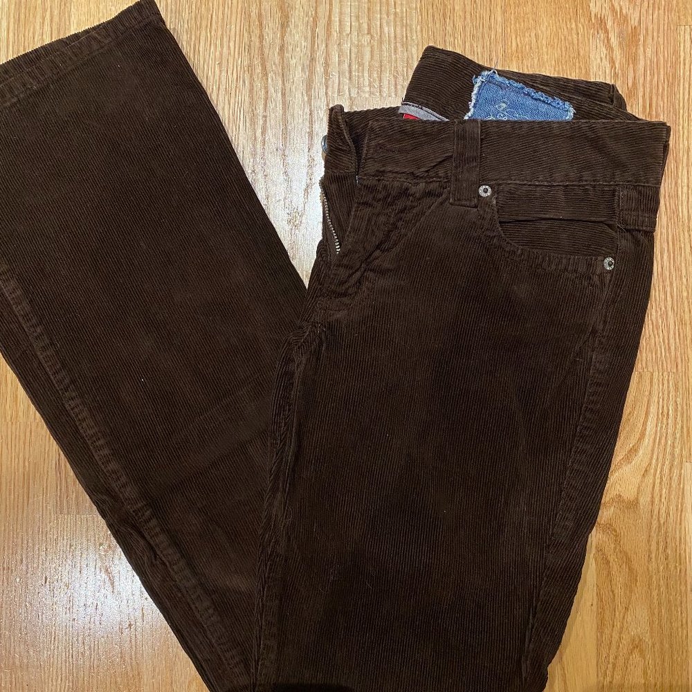 Carmar Chocolate Brown Corduroy Pants Size 28